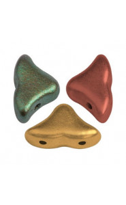 Les perles par Puca® Hélios beads Yellow gold metallic iris 00030/01620
